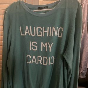 Wildfox “Laughing Is My Cardio” sweater - Size Large
